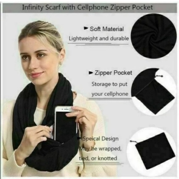 Beyond Yoga Infinity Scarf With Zippered Pocket - Picture 5 of 8